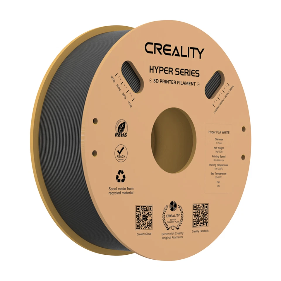 Filamento Creality Hyper PLA 1,75 mm alta fluidez alta velocidad 3D dimensional S2C4 Foto 3 de 4