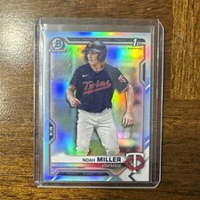 2021 Bowman Draft Chrome Base Sky Blue #BDC-109 Noah Miller - Minnesota Twins