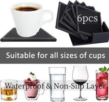 Custom Coasters 6 pcs Add Your Customized Picture Text Coffee Cup Home Office