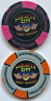 ONE Harley Davidson Full Color Poker Chip Miracle City HD in Titusville, Florida