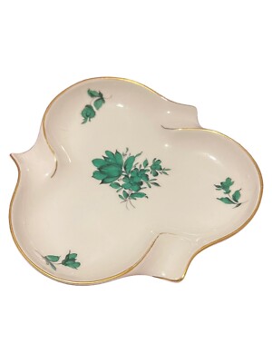 Austrian Augarten Wien Maria Theresia Wing Edge Porcelain Trinket Dish Ashtray