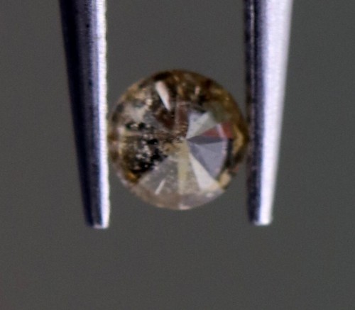 Natural Loose Brown Diamond Brilliant Round Cut P/I1 Grade Certified 0.06 Ct - Picture 6 of 11