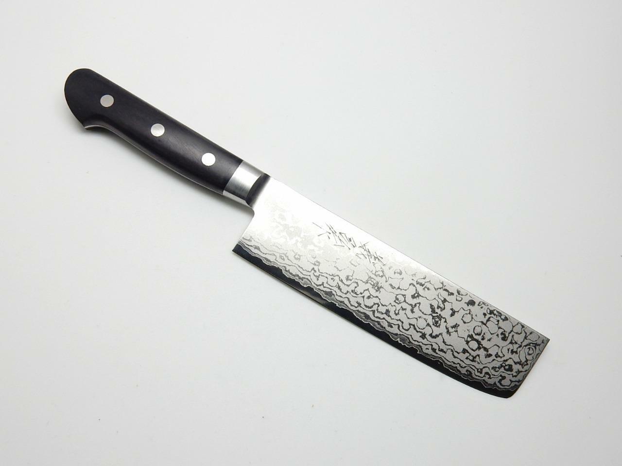 Yoshihiro VG-10 Gold Damascus, HRB Japanese Chef's Nakiri(Vegetable) Knife 160mm Yoshihiro VG-10 Gold Damascus, HRB Japanese Chef's Nakiri(Vegetable) Knife 160mm