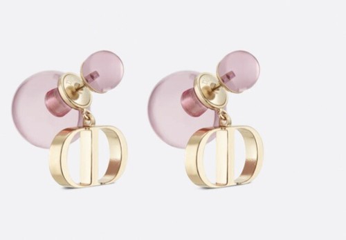 Christian Dior  Earrings Tribal  Rose Gold Pink  Pearl Cage CD Tribales