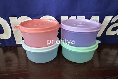 Tupperware Small Serving Snack Cup 190ml / 7oz Set of 4 Macaron Color New
