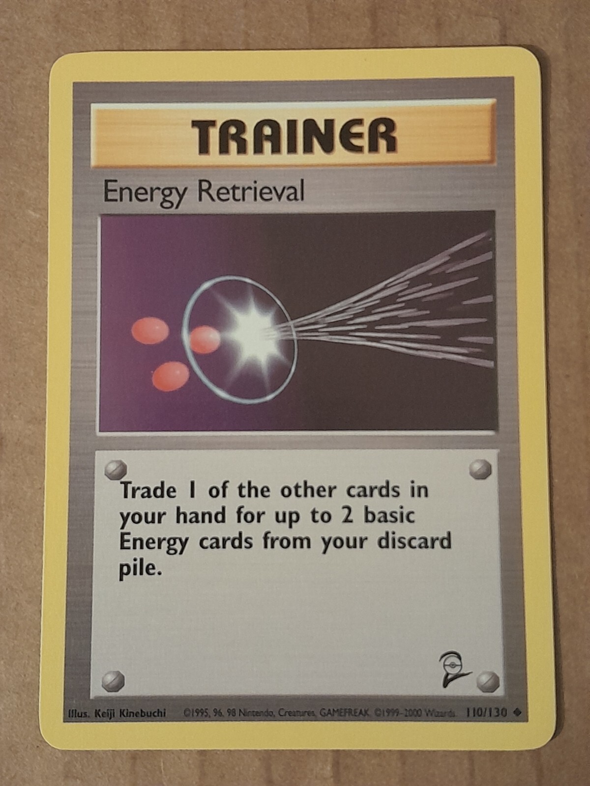 Pokemon Energy Retrieval 110/130 Base Set 2 Near Mint See Pictures