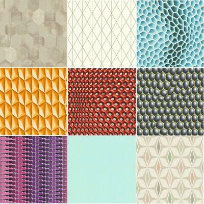 As Creation Geometrische Tapete Metallic Struktur Geo Dreiecke Rankgitter Diamanten