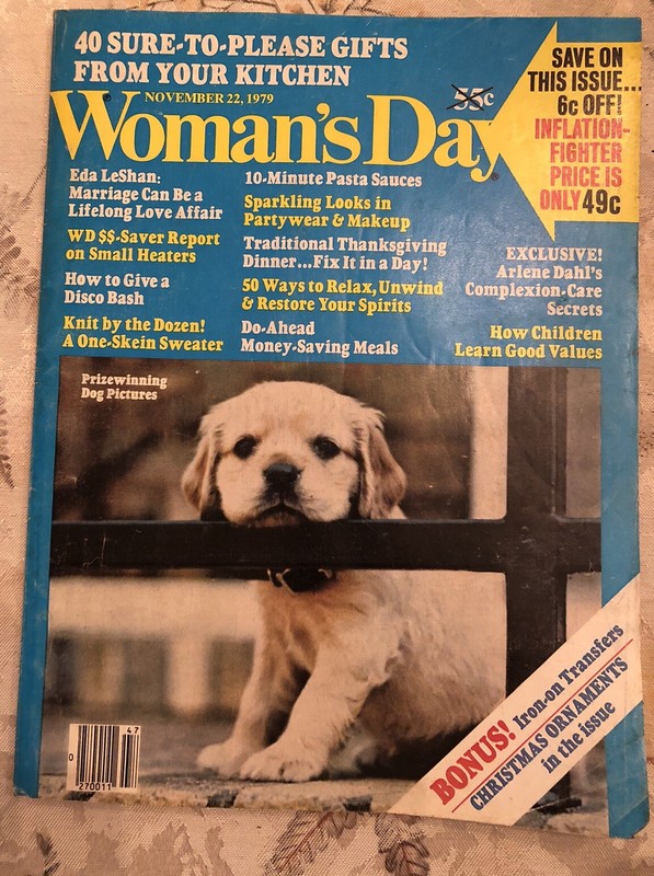 WOMAN'S DAY magazine November 22 1979 Prizewinning Dog Pictures, Old Ads