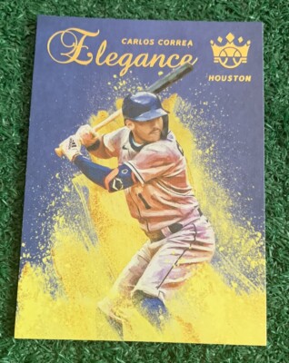 CARLOS CORREA - 2021 PANINI DIAMOND KINGS ELEGANCE INSERT CARD # E-5 - ASTROS