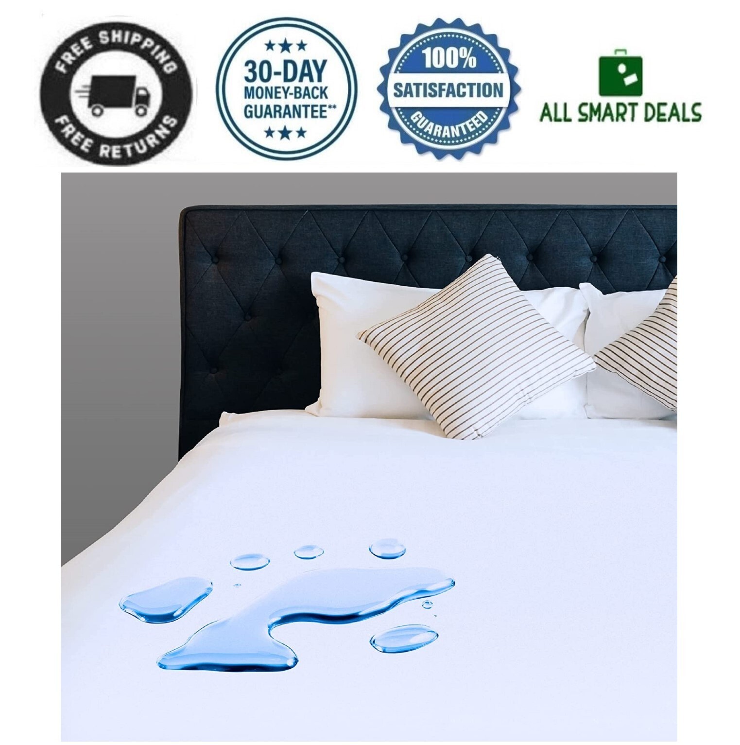 Cobertores Fundas Para Camas Colchones Reina Resistente Al Agua Delgado