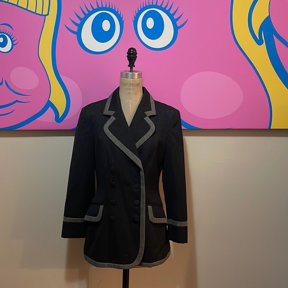 Moschino Cheap Chic Gray Wool Double Breasted Jac… - image 1