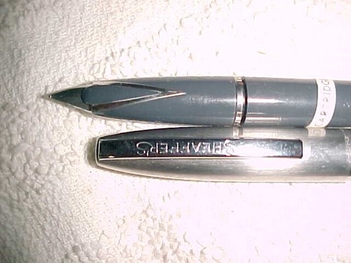 NEW OLD STOCK - SHEAFFER 500 vintage PEN - INLAID NIB - GRAY & CHROME - Picture 3 of 7