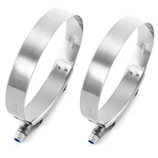 2 x 3.5" Stainless Steel T Bolt Clamp Turbo Intake 3-1/2" Silicone Hose Clamp