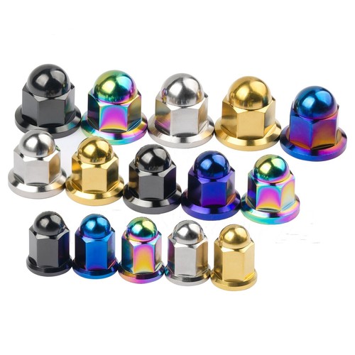 M6 M8 M10 Titanium Nut Hex Cap Screw Dome Head Nuts Ti Fastener Anodized Color - Afbeelding 1 van 15