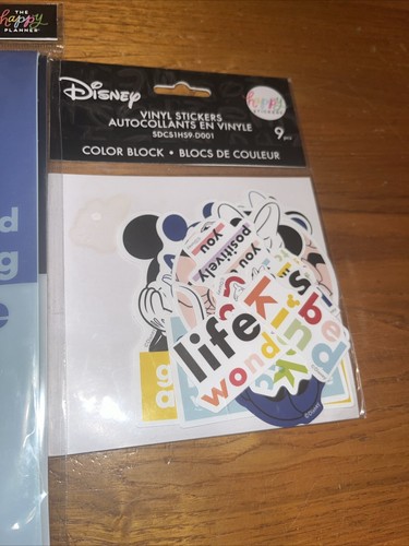 Disney Mickey Happy Planner Accessories Envelopes Color Vinyl Block Sticker Lot - Picture 5 of 5