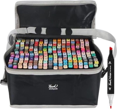 204 Farben Kunst Zeichnung Marker Set für Kinder Erwachsene Dual Tip Marker