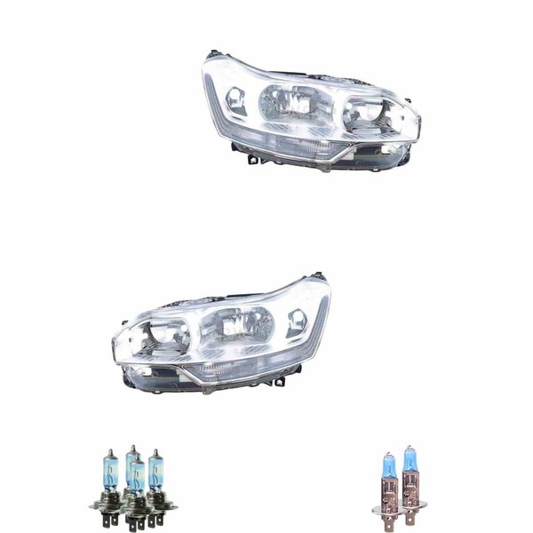 Halogen Scheinwerfer Set H7/H7/H1 FüR CitroëN C5 III Break Inklusive Lampen-image