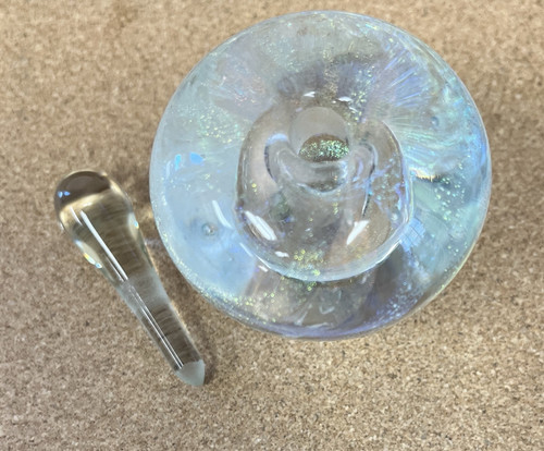 Beautiful Glass Perfume Bottle w Stopper/Artisan Made - Picture 4 of 6
