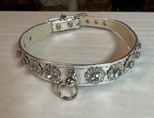 Dog Collar Rhinestone Crystals in Metallic Filigree Jewel settings Made in USA