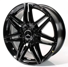 GENUINE MERCEDES BENZ 19” STAGGERED E CLASS AMG ALLOY WHEELS GLOSS BLACK X4 