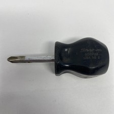 Snap-on Sddp22 Phillips 2 Screwdriver Short Stubby Vintage Black Handle Usa