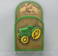 Enesco John Deere Waterloo Moline 12"x6" Wall Hanging Letter & 4 Key Holder RARE