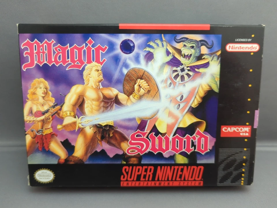* Magic Sword (Super Nintendo SNES, 1992) Complete CIB - Image 2 of 4