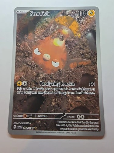 Stunfisk 202/191 Pokemon TCG Surging Sparks Illustration Rare NM