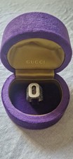 Gucci Silver Ring Letter "O" Size L