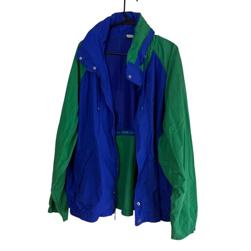 Sergio Tacchini Men XXL Vintage 90’s Blue- Green Track Jacket Windbreaker Rare - Picture 2 of 22