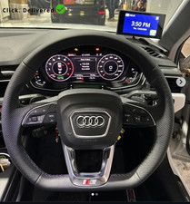 AUDI LEATHER STEERING WHEEL FLAT BOTTOM Q3 A3 8Y S RS