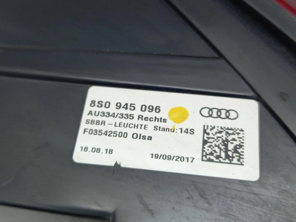 Luz trasera AUDI TT O/S 2014-2023 2 puertas cupé derecha 8S0945096  Foto 4 de 4