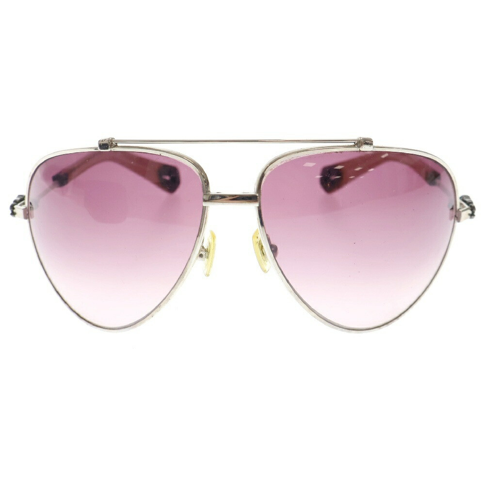 Chrome Hearts Stoned Side Dagger Sunglasses Eyewear Silver/Purple Used B Color S