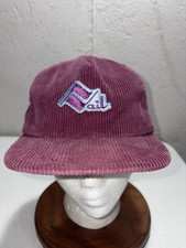 Vintage Vail Colorado Skiing Corduroy Snapback Hat Youth Size USA Made