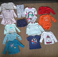 Girls 12-18 Month Clothing Bundle 14 Pieces Long Sleeve, Bolero/Shrug, PJ's 
