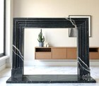 NERO MARBLE MODERN FIREPLACE MANTEL - JX82-2