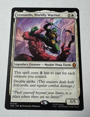 Leonardo, Worldly Warrior -MTG- TMNT TMC - Teenage Mutant Ninja Turtles - NM