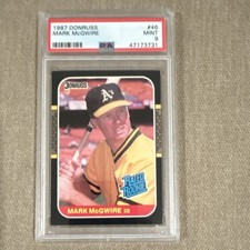 Donruss 1987 Rated Rookie Mark McGwire #46 Oakland Athletics PSA 9 Base Set