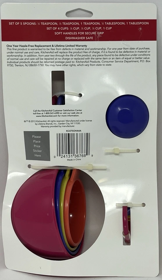KitchenAid Multicolor Plastic Measuring Cups & Spoons Complete Set - Image 2 of 2