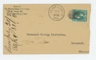Mr Fancy Cancel 3c Gr Saint Joseph MO Savannah MO Circle Cancel Cvr #5818