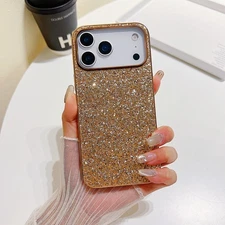 For iPhone 17 Pro Max 17 Air 16e 15 14 13 12 11 Bling Glitter Shockproof PC Case