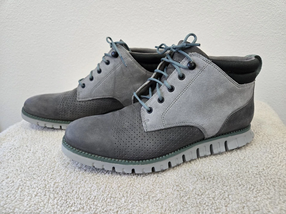 COLE HAAN Zerogrand замшевые ботинки серый нубук туфли мужской размер 8-Chukka Grand OS - Изображение 2 из 4