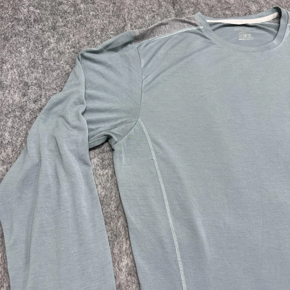 Camisa Brooks Para Hombre Grande Azul Gris Distancia Manga Larga Correr Informal Aire Libre Foto 4 de 4