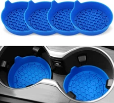 SINGARO Car Cup Holder Coaster, Silicone Insert, Universal Blue 