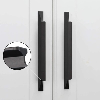 Lontan 10er Pack schwarze Küchenschrankgriffe 128 mm Küchentür schwarz Schrank