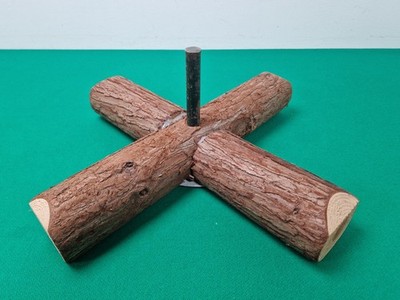 Handgefertigter Holzstamm Weihnachtsbaumständer Sockel (15 1/4'')