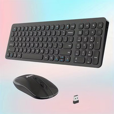 Wireless Keyboard Mouse Combo   Silent Compact USB Set for Laptop, PC  Desktop