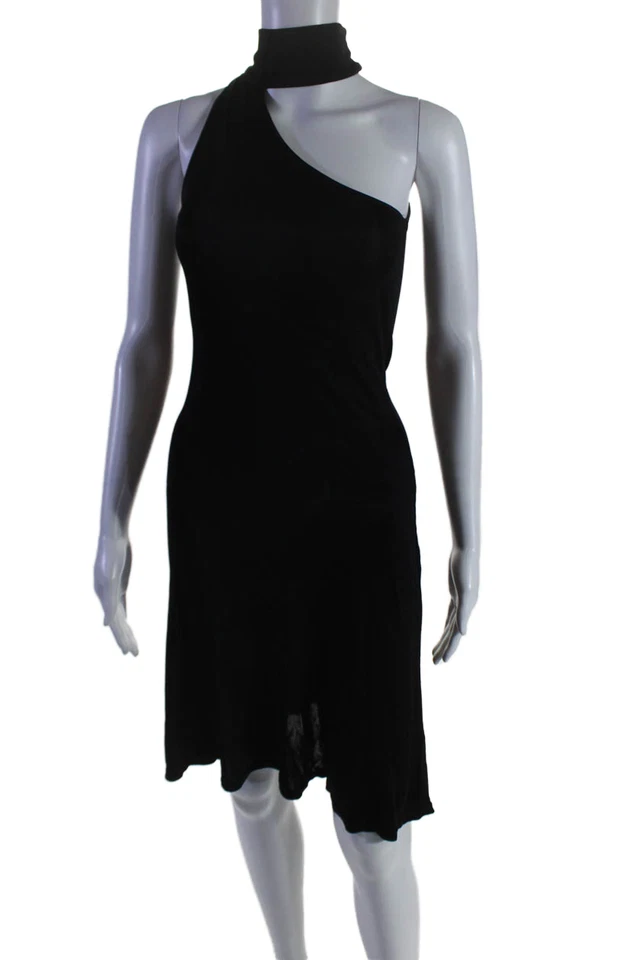 Платье-комбинезон женское Wayne Cooper с бретелью через шею без рукавов ошейник черное размер 1 - Изображение 2 из 4