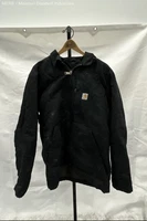 Carhartt 104293 Sherpa Lined Duck Bartlett Jacket Black Loose Fit Sz M