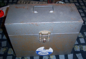 Vintage Hamilton Ohio Porta-File Metal Storage File Documents Box 12x6x10